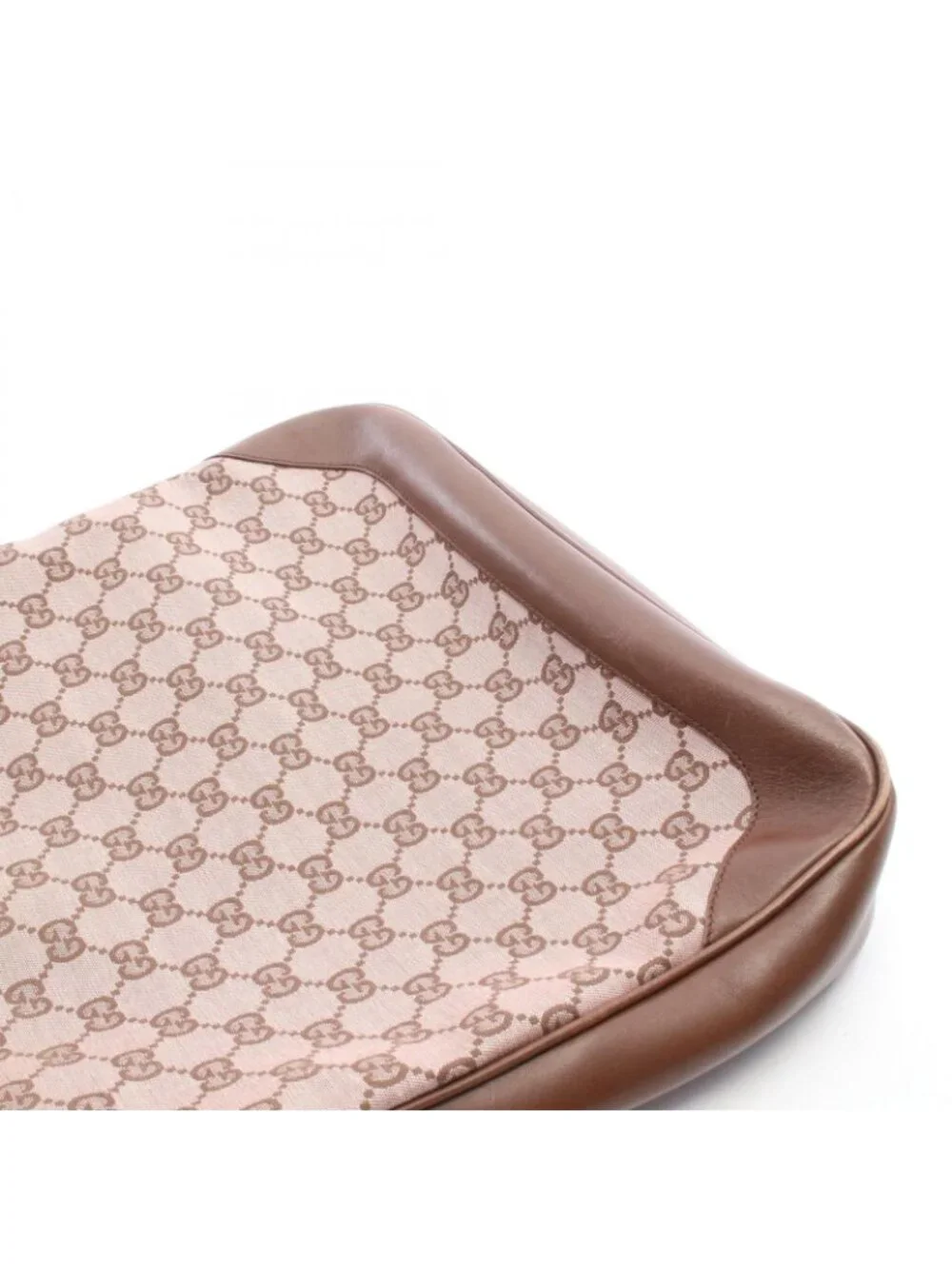 Gucci Handbag Bamboo 2-Way 001 Brown Canvas Leather Shoulder